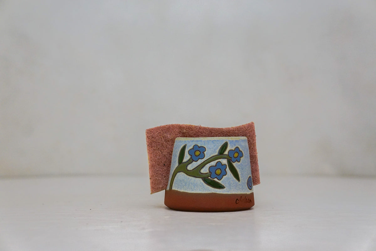 Forget-me-not Flower Sponge Holder in Bone