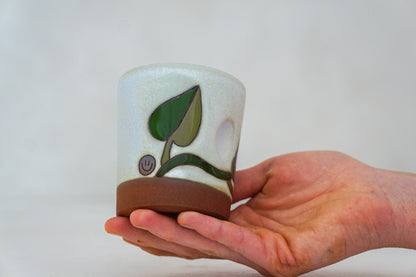 Morning Glory Flower cup In Bone