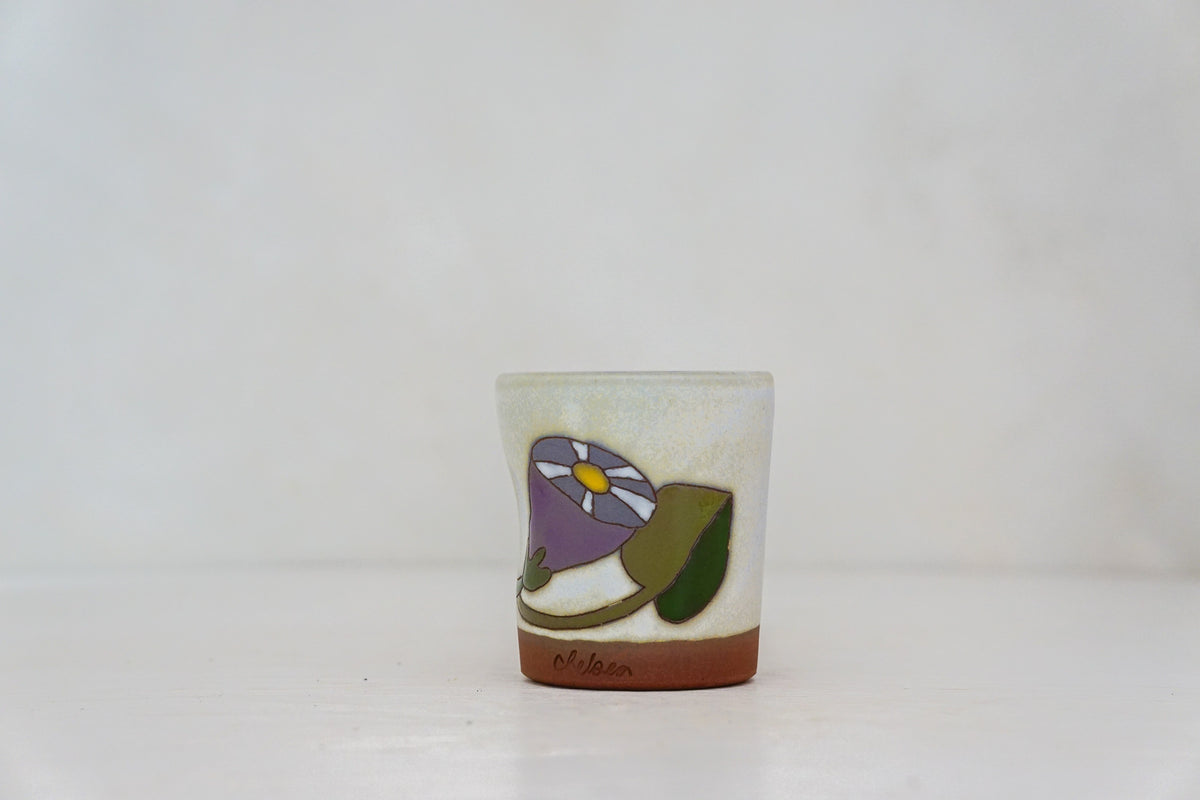 Morning Glory Flower cup In Bone