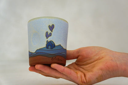 Home is where the heart is cup In Bone