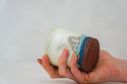 E Teton cup in Bone