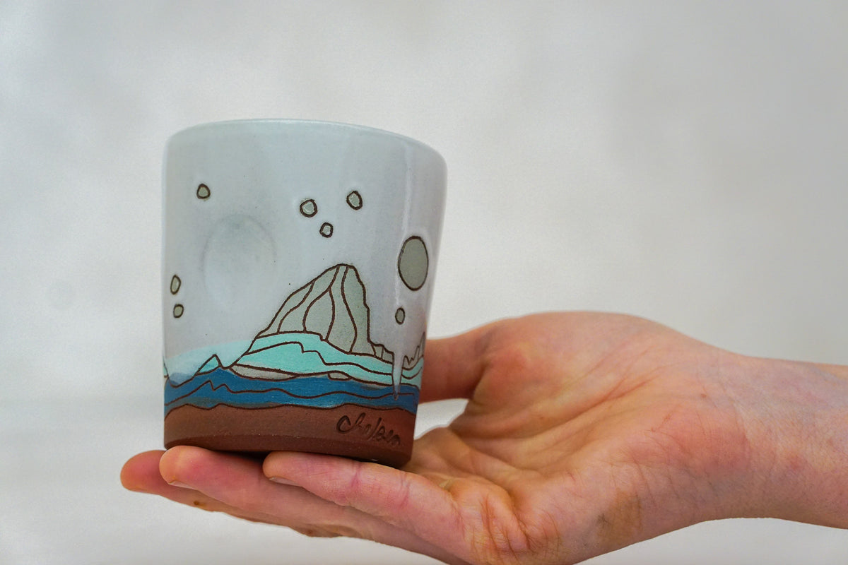 E Teton Moon Stars Mountain cup in White