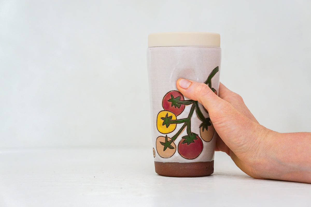 Cherry tomato Tall Travel Cup in Pink