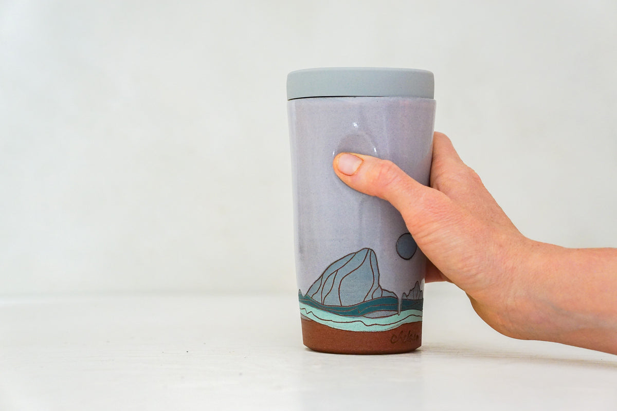 E Teton Tall Travel Cup in White