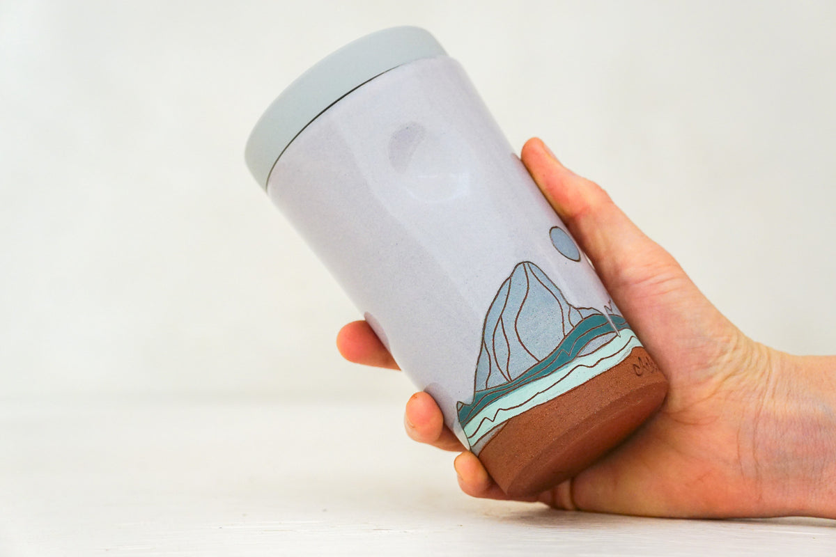 E Teton Tall Travel Cup in White
