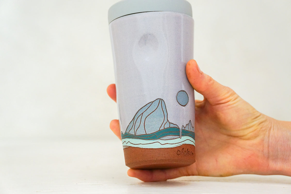 E Teton Tall Travel Cup in White