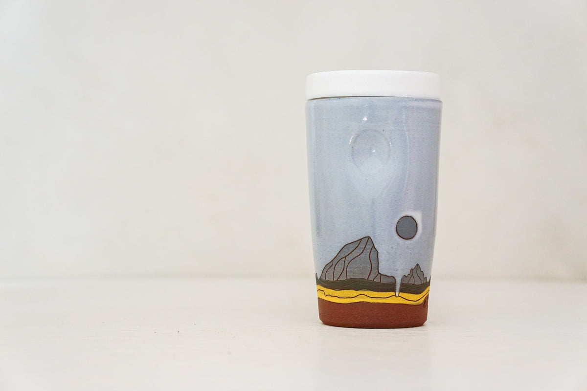 E Teton Tall Travel Cup in White