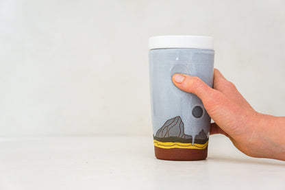 E Teton Tall Travel Cup in White