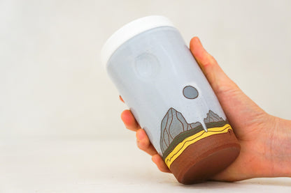 E Teton Tall Travel Cup in White