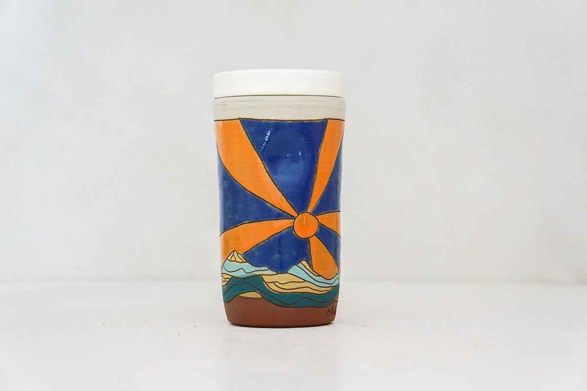 Starburst Tall Mtn Travel Cup in Flax/Bone