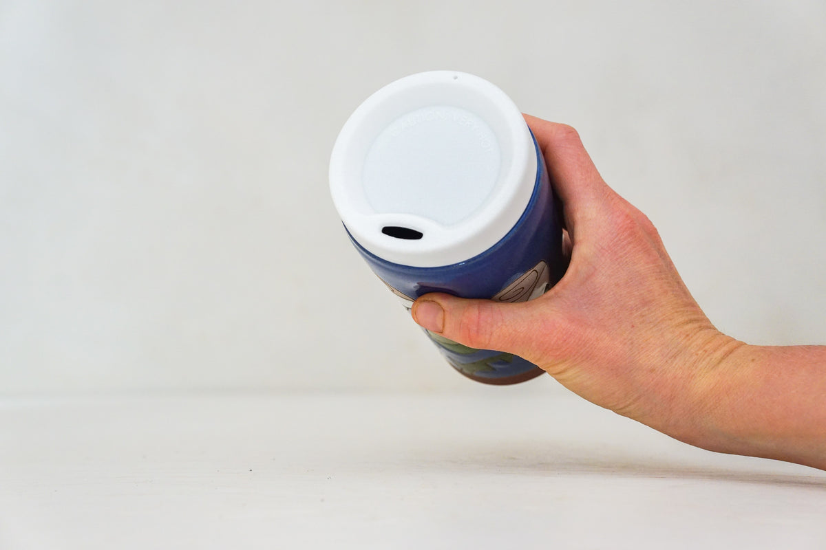 White Rose Travel Cup in Flax