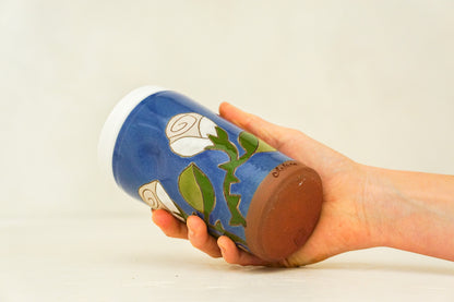 White Rose Travel Cup in Flax