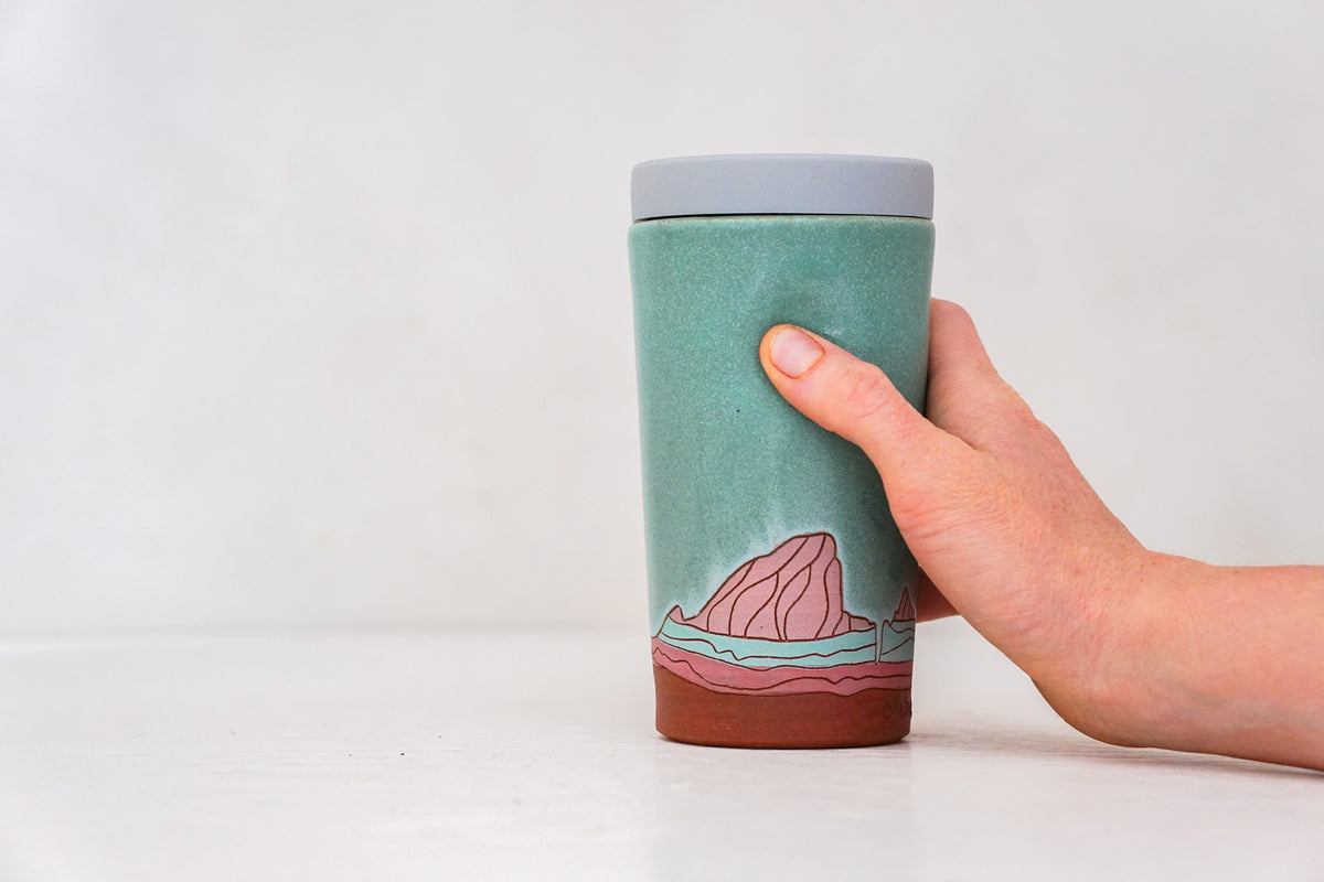 E Teton pink Travel Cup in Lake