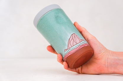 E Teton pink Travel Cup in Lake
