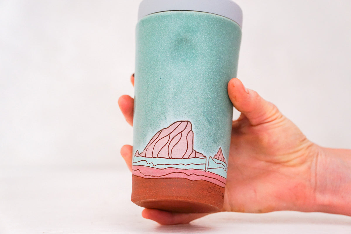 E Teton pink Travel Cup in Lake