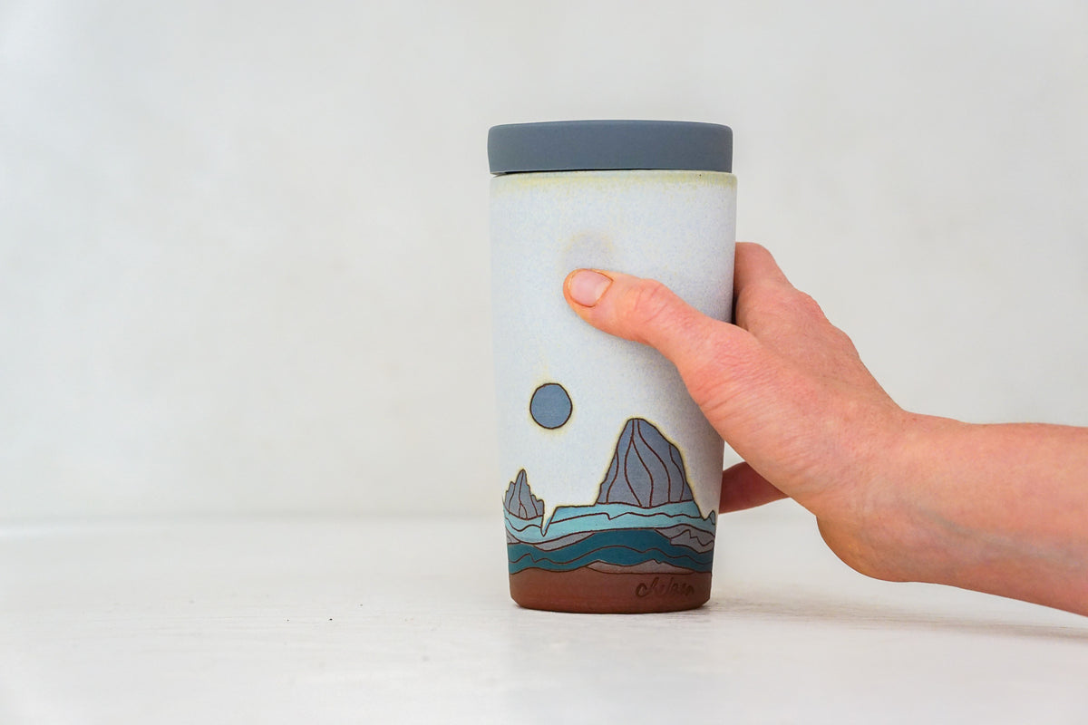 W Teton Travel Cup in Bone