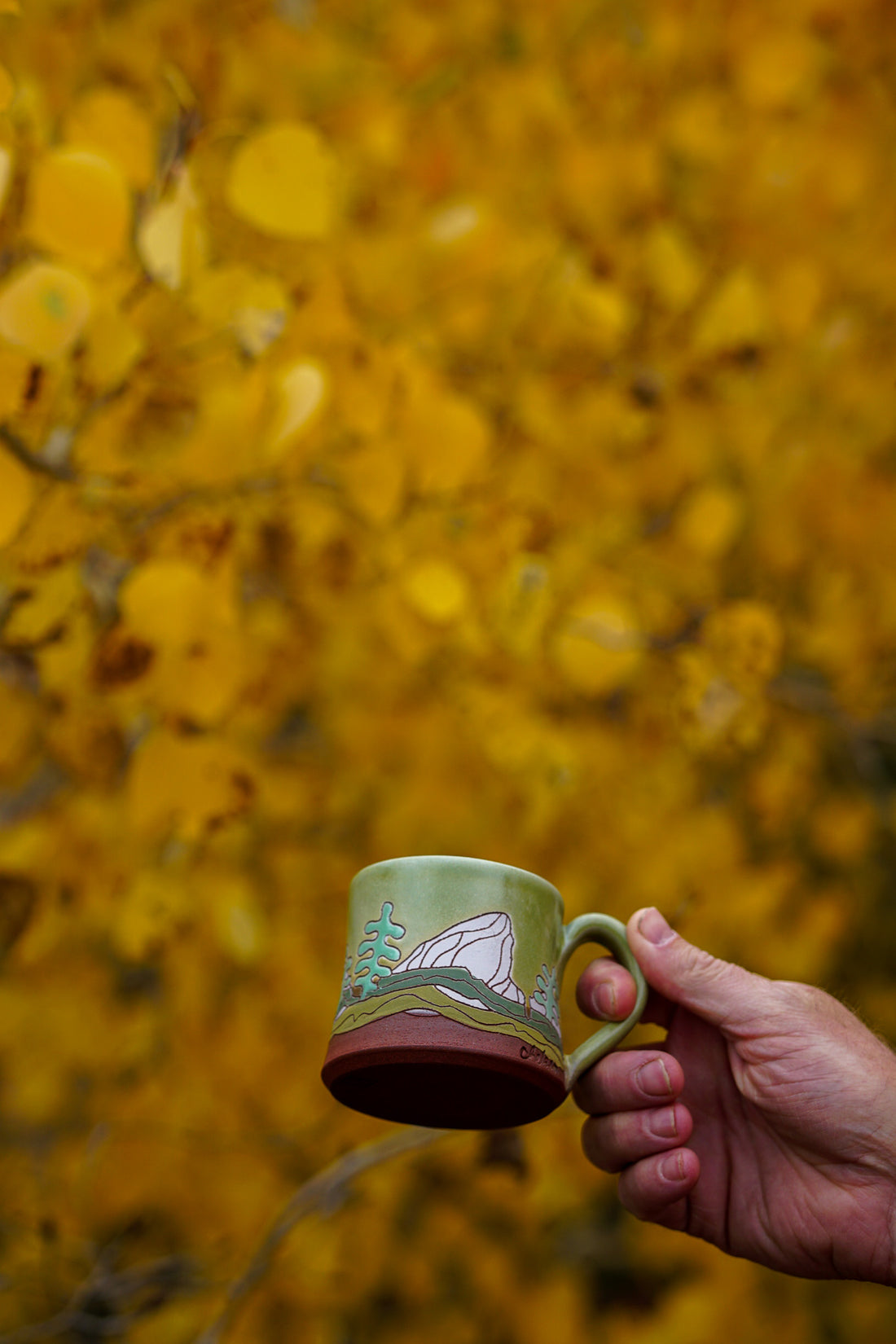 E Teton Trees Mini Mug in Sage
