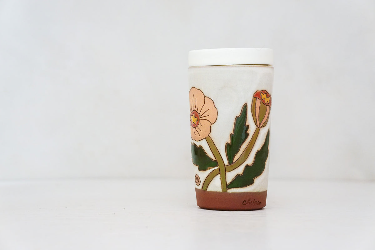 Poppy Travel Cup in Bone 1