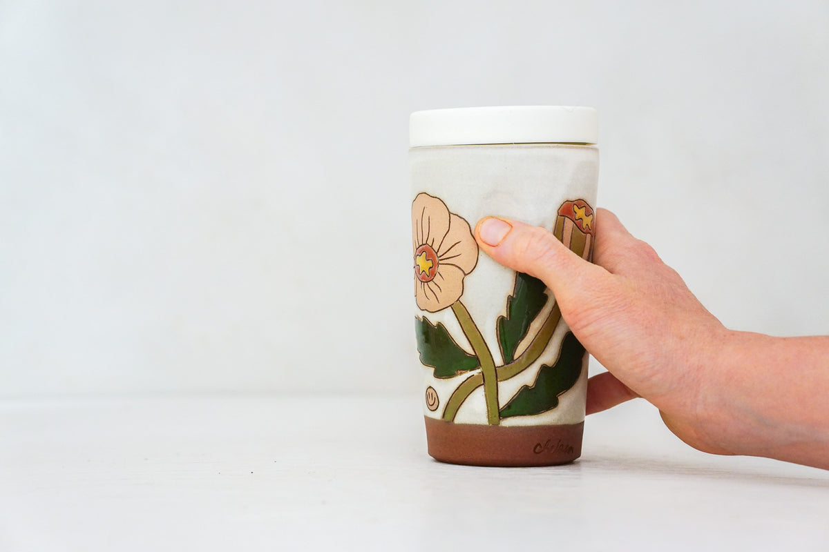 Poppy Travel Cup in Bone 1