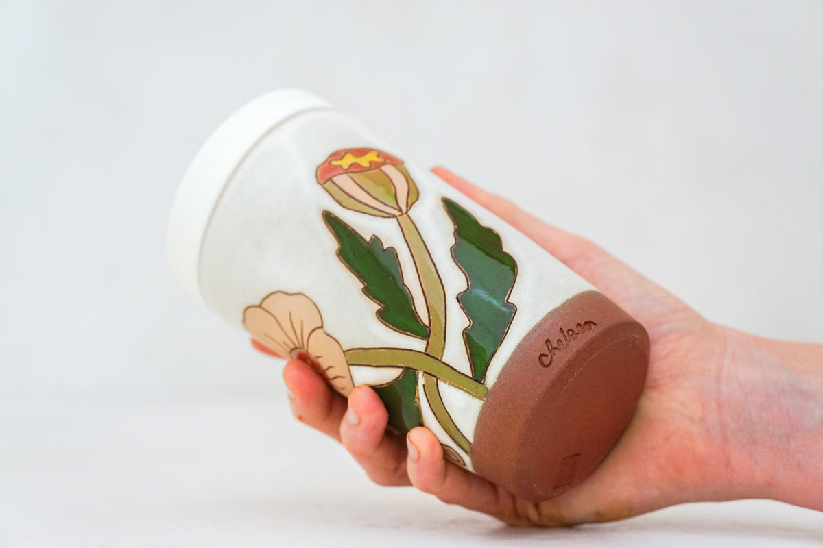 Poppy Travel Cup in Bone 1