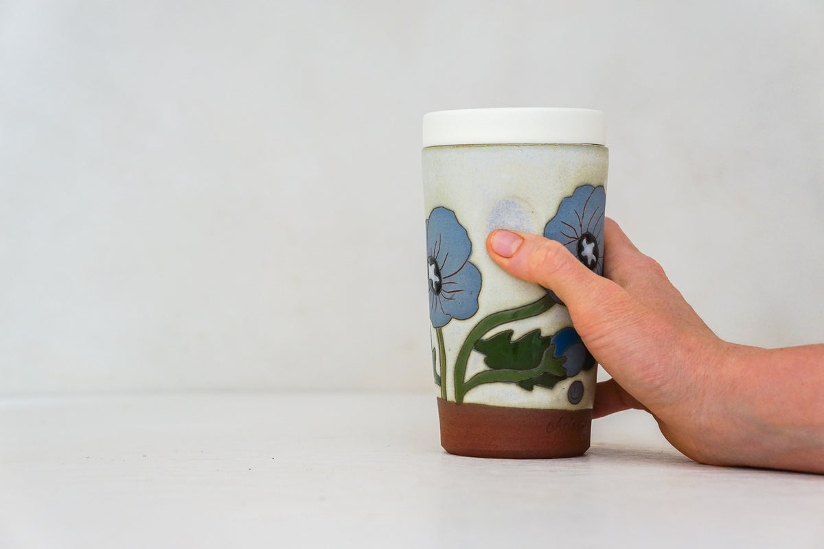 Blue QTS Travel Cup in Bone