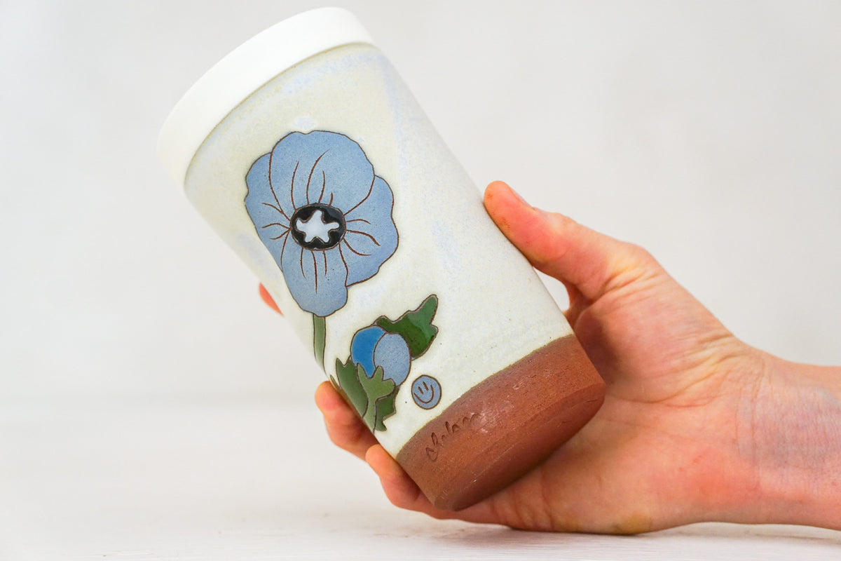 Blue QTS Travel Cup in Bone
