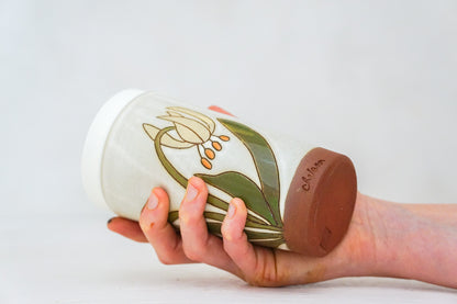 Glacier Lily Travel Cup in Bone