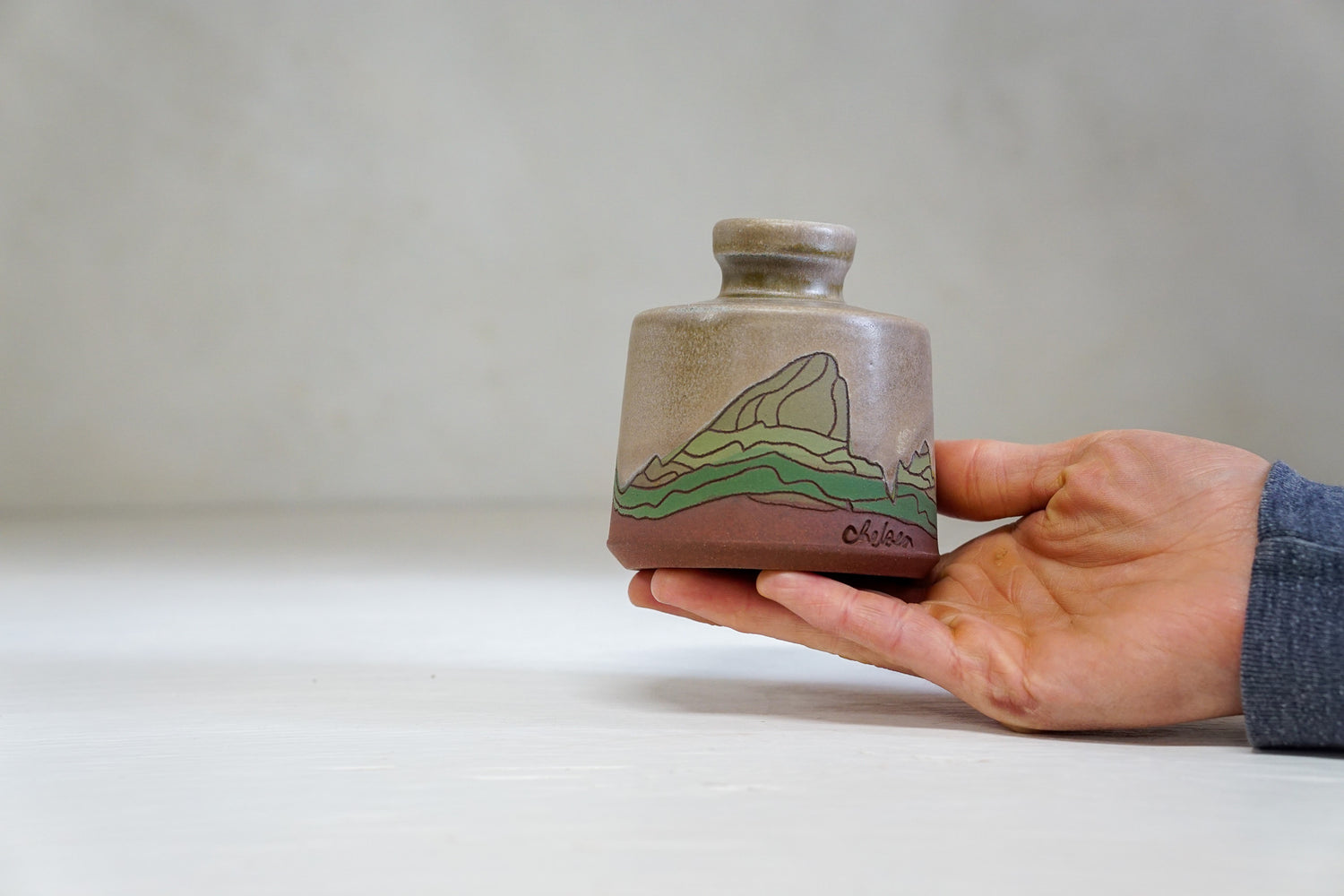 E Teton Bud Vase in Sequoia