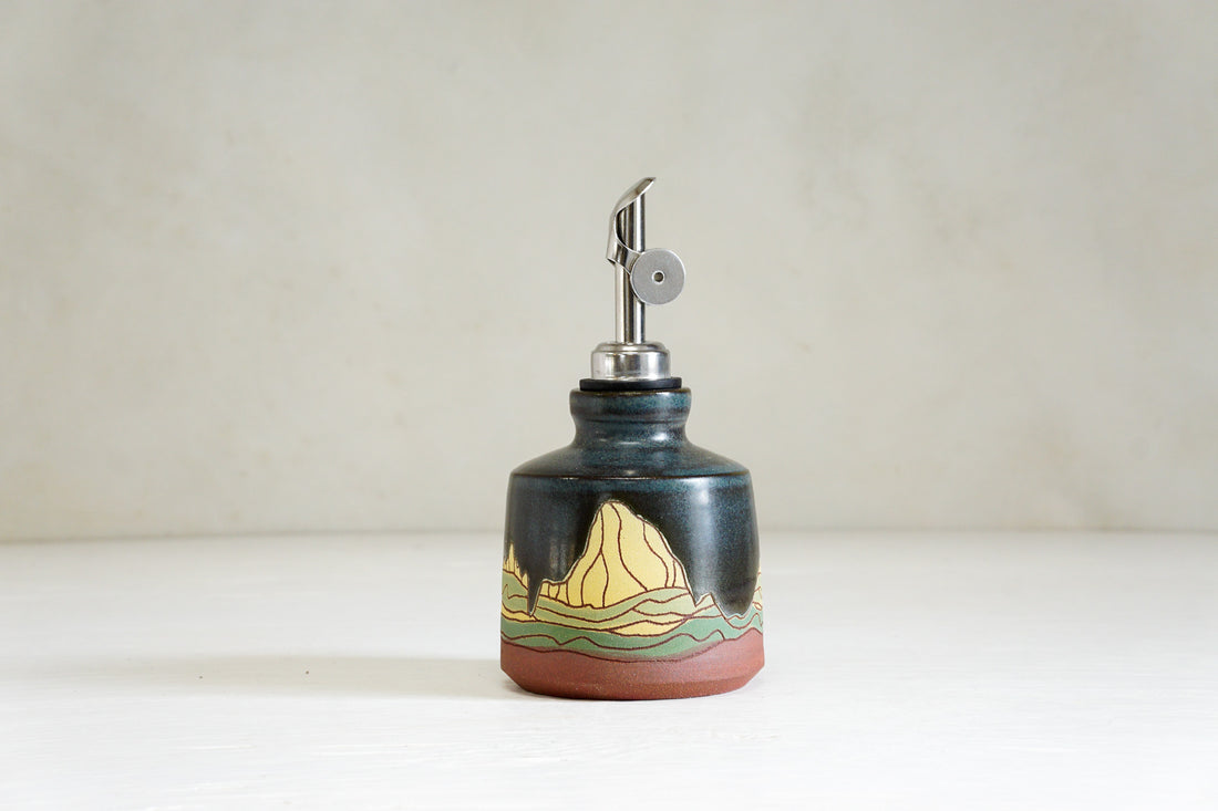 W Teton in Darby bud vase/ olive oil bottle