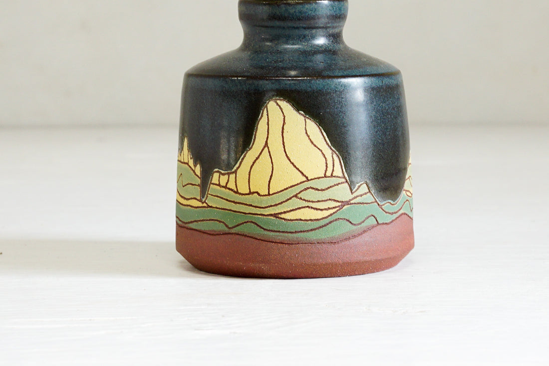 W Teton in Darby bud vase/ olive oil bottle