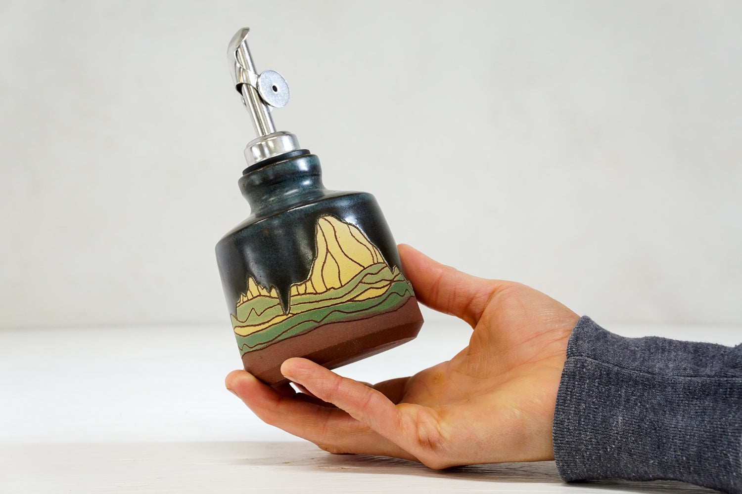 W Teton in Darby bud vase/ olive oil bottle