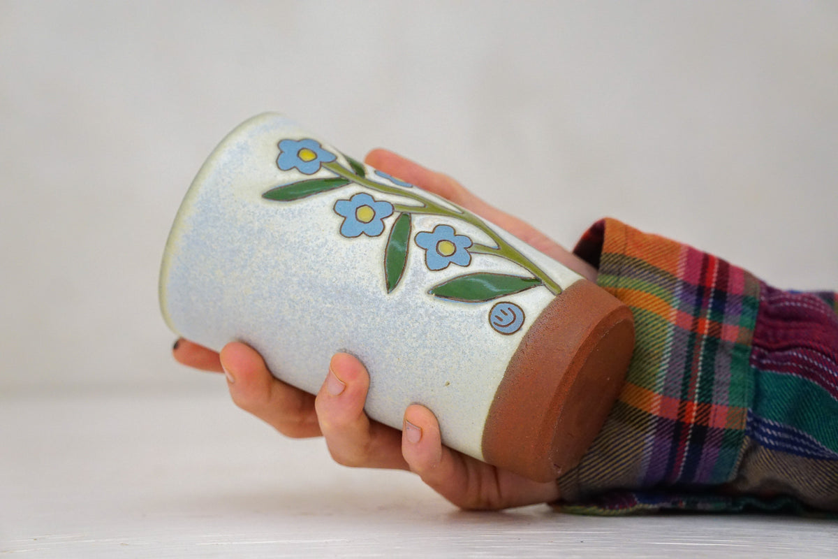 Forget-Me-Not Tall Cup in Bone