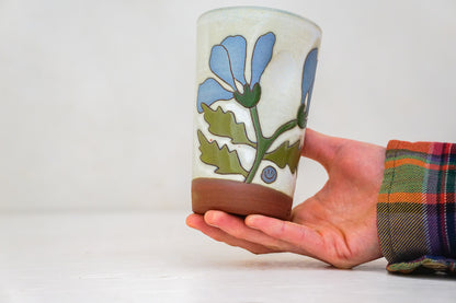 Dancing Flower Tall Cup in Bone