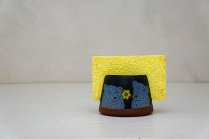 Blue Bear Sponge holder in Darby