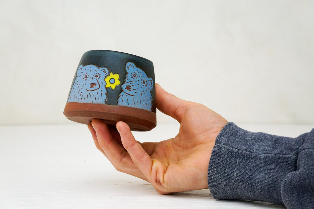 Blue Bear Sponge holder in Darby