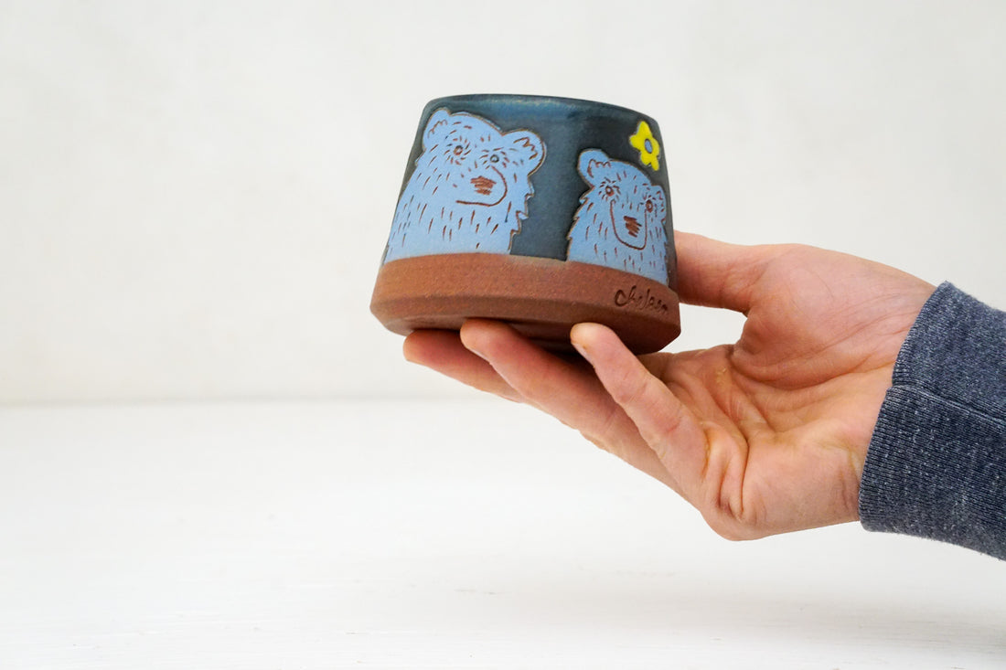 Blue Bear Sponge holder in Darby