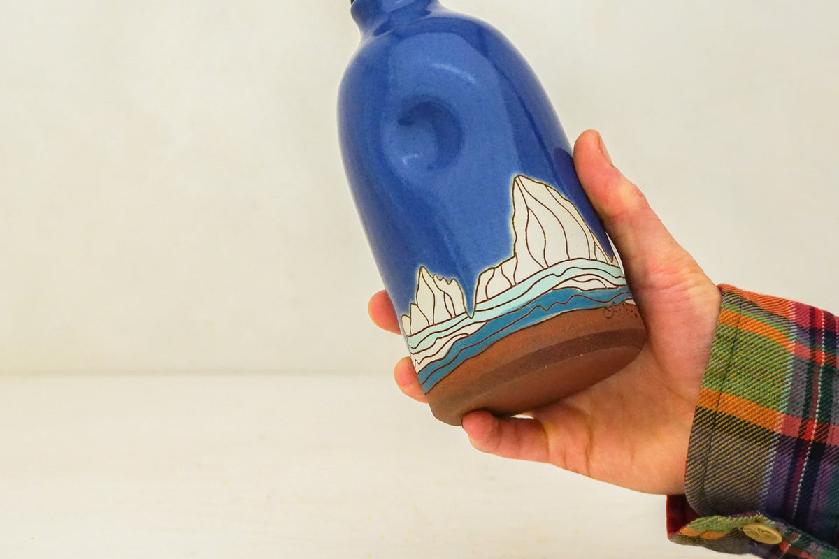 W Teton Olive oil Bottle in Flax