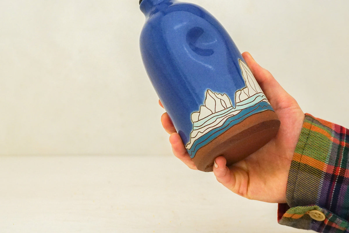 W Teton Olive oil Bottle in Flax