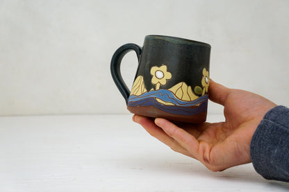 E Teton Flower Mini Mug in Darby
