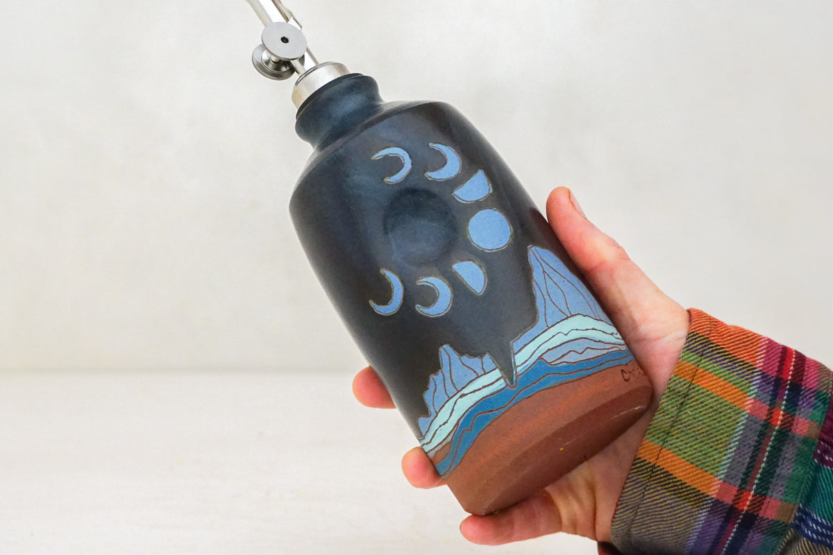 Moon Phase W Teton Olive oil Bottle in Darby