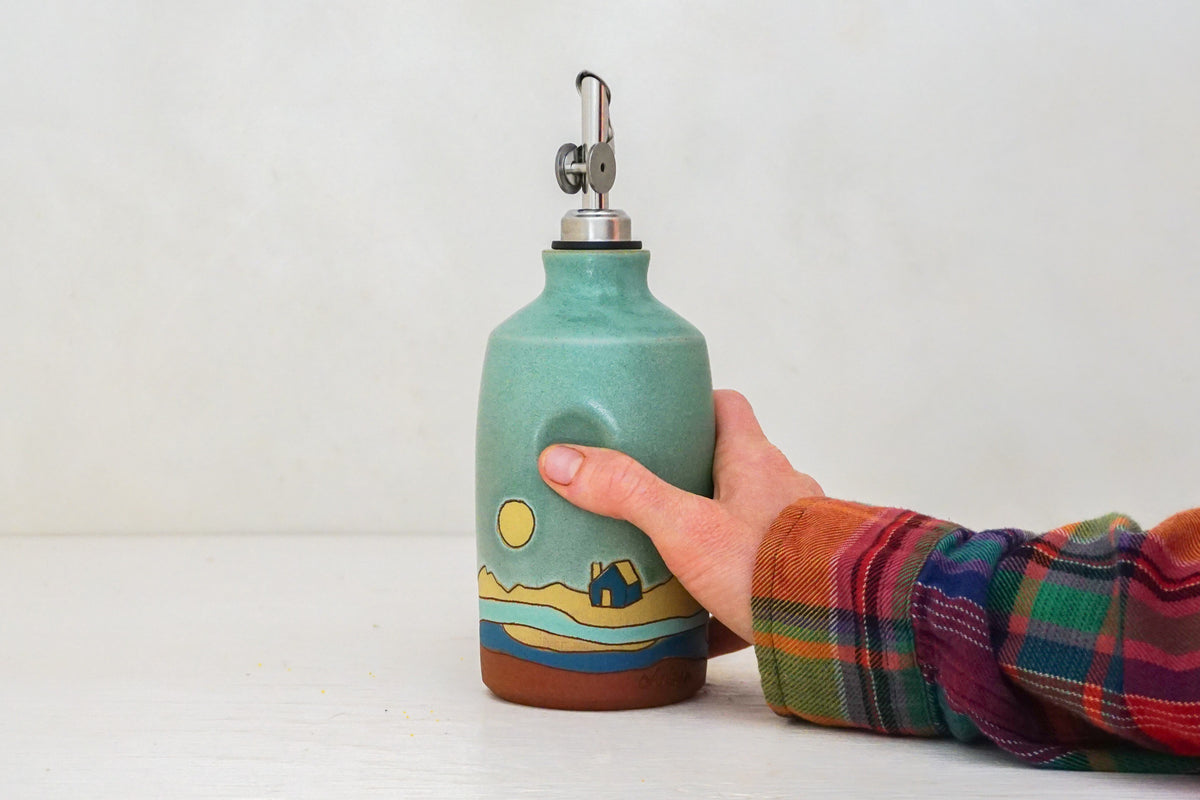 Home Olive oil Bottle in Lake