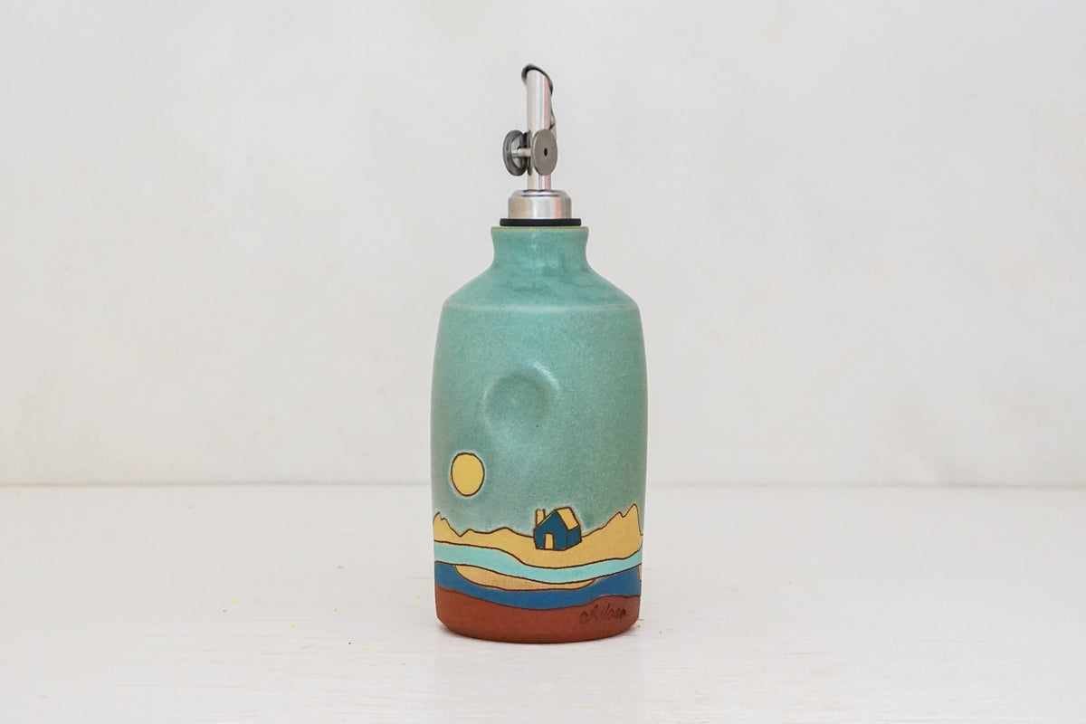 Home Olive oil Bottle in Lake