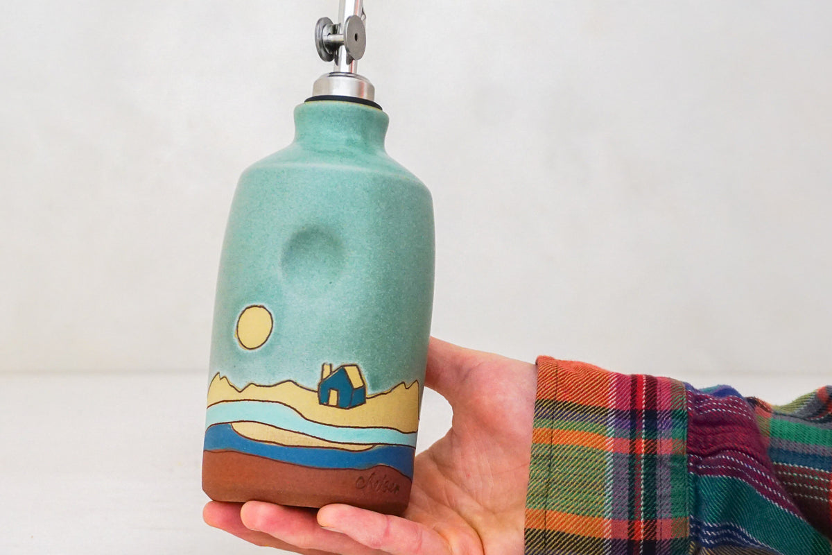 Home Olive oil Bottle in Lake