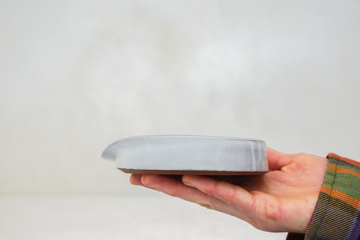 The Dually - Garlic Grater/ Spoon Rest in White