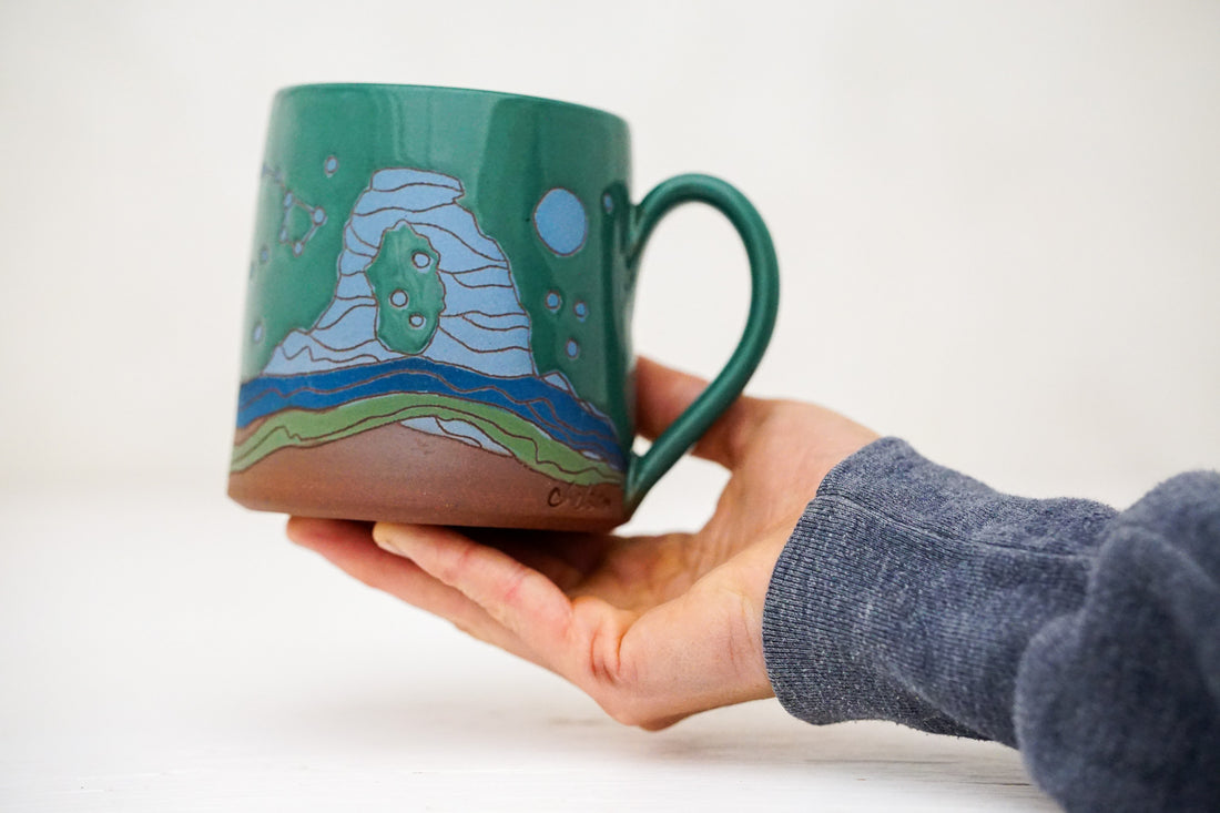 Arches Moon Tall mug in Kali Forest