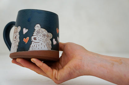 Bear hearts mug in Darby