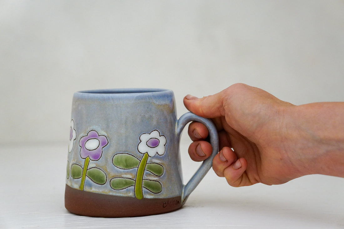 Flowers mug in Lavender Magic