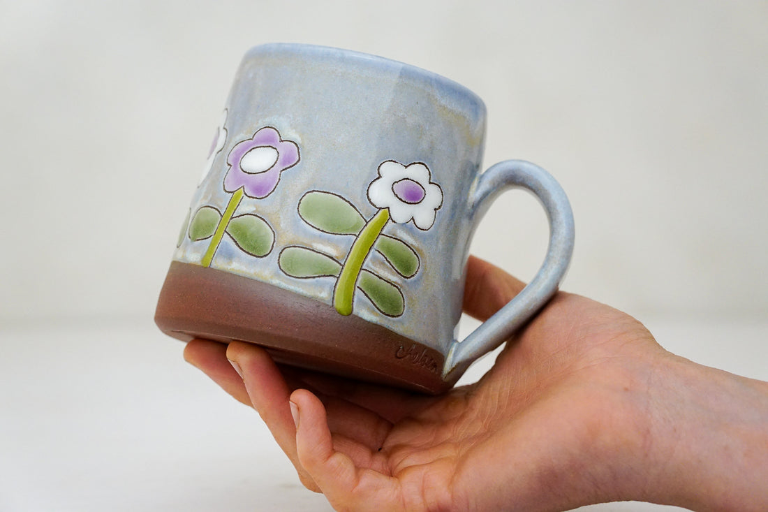 Flowers mug in Lavender Magic