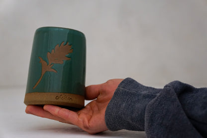 Brown clay Indian Paintbrush Cup in Kali