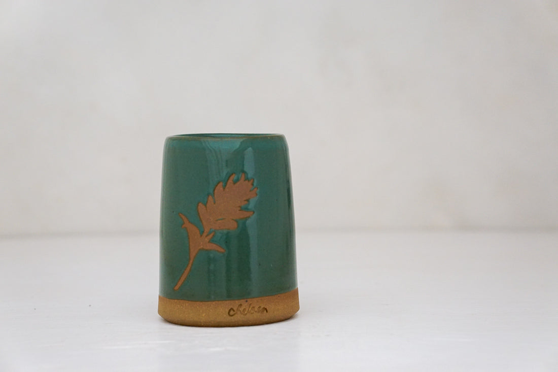 Brown clay Indian Paintbrush Cup in Kali